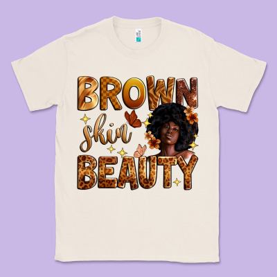 Brown Skin Beauty Classic Tee Designed By Zillion Design Studio