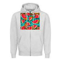 Watermelon And Sunflowers Zipper Hoodie | Teevron