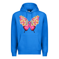 True Royal Pink ribbon Breast Cancer butterfly Premium Hoodie - NancyCooperArtShop