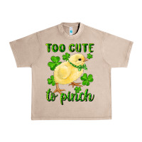 French Oak Too Cute To Pinch Chick Urban Heavy Tee - RanaPortraitStore