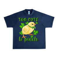 Navy Too Cute To Pinch Chick Urban Heavy Tee - RanaPortraitStore