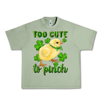 Oil Green Too Cute To Pinch Chick Urban Heavy Tee - RanaPortraitStore
