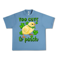 Pebble Blue Too Cute To Pinch Chick Urban Heavy Tee - RanaPortraitStore
