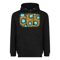 Black sunflower gemstone background Heavyweight Hoodie - JahusDesignShop