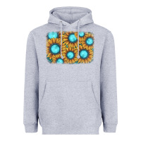Heather Grey sunflower gemstone background Heavyweight Hoodie - JahusDesignShop