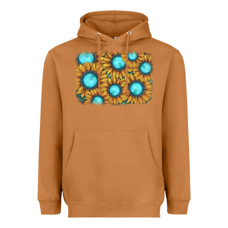 Sunflower Gemstone Background Heavyweight Hoodie by JahusDesignShop | Teevron