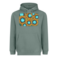 Sage sunflower gemstone background Heavyweight Hoodie - JahusDesignShop