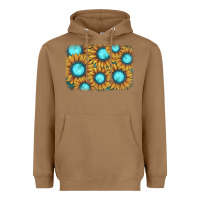 Toasted Coconut sunflower gemstone background Heavyweight Hoodie - JahusDesignShop