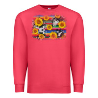 Cardinal serape cowhide sunflower background Premium Sweatshirt - AdoDesignShop