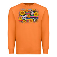 Carrot serape cowhide sunflower background Premium Sweatshirt - AdoDesignShop