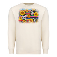 Sandshell serape cowhide sunflower background Premium Sweatshirt - AdoDesignShop