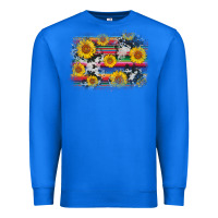 True Royal serape cowhide sunflower background Premium Sweatshirt - AdoDesignShop