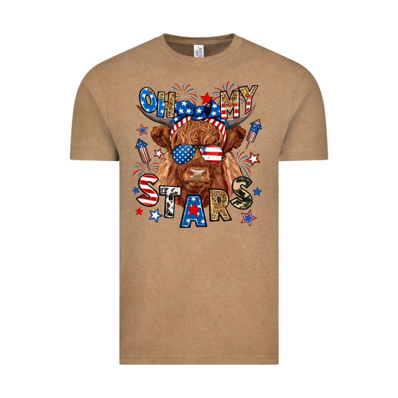 Oh My Stars Highland Cow Vintage Tee by RanaPortraitStore | Teevron