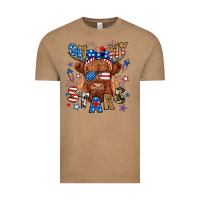 Vintage Coffee oh my stars highland cow Vintage Tee - RanaPortraitStore