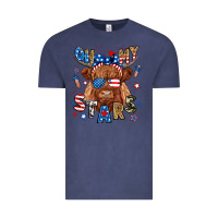 Vintage Denim oh my stars highland cow Vintage Tee - RanaPortraitStore