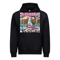 Black leopard and cowhide hair and curling iron with hearts and flowers seam Urban Hoodie - BundleAndBundleShop