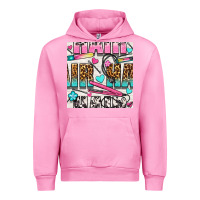 Fuchsia Pink leopard and cowhide hair and curling iron with hearts and flowers seam Urban Hoodie - BundleAndBundleShop