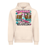 Sandshell leopard and cowhide hair and curling iron with hearts and flowers seam Urban Hoodie - BundleAndBundleShop