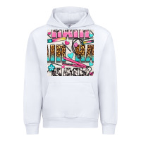 White leopard and cowhide hair and curling iron with hearts and flowers seam Urban Hoodie - BundleAndBundleShop