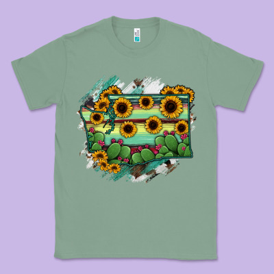 Washington State Map Classic Tee Designed By Ranaportraitstore