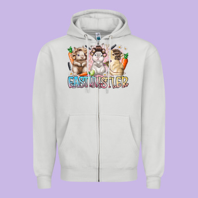 East Hustler Zipper Hoodie Designed By Racoondesign