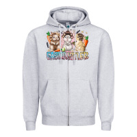 Heather Grey east hustler Zipper Hoodie - RacoonDesign