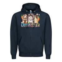 Navy east hustler Zipper Hoodie - RacoonDesign