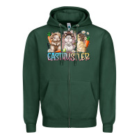 Sports Green east hustler Zipper Hoodie - RacoonDesign