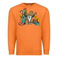 Carrot wheel bull skull western cowboy Premium Sweatshirt - AdoDesignShop