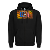 Black usa sunflowers license plate Zipper Hoodie - HRA Design Shop