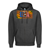 Charcoal Heather usa sunflowers license plate Zipper Hoodie - HRA Design Shop