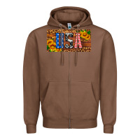 Chestnut usa sunflowers license plate Zipper Hoodie - HRA Design Shop