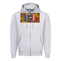 Usa Sunflowers License Plate Zipper Hoodie | Teevron