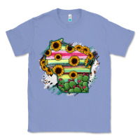 Colony Blue Wisconsin State Map Classic Tee - RanaPortraitStore