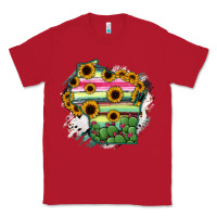 Red Wisconsin State Map Classic Tee - RanaPortraitStore