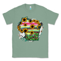 Sage Wisconsin State Map Classic Tee - RanaPortraitStore