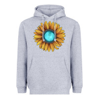 Heather Grey sunflower gemstone Heavyweight Hoodie - JahusDesignShop