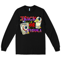 Black Trick or Tequila Long Sleeve Tee - texasbilliewilder