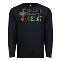 Black christmas begins with christ Premium Sweatshirt - AdoDesignShop