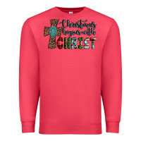 Cardinal christmas begins with christ Premium Sweatshirt - AdoDesignShop