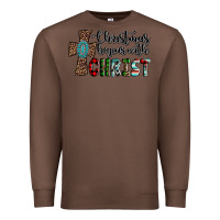 Chestnut christmas begins with christ Premium Sweatshirt - AdoDesignShop
