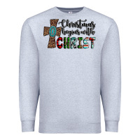 Heather Grey christmas begins with christ Premium Sweatshirt - AdoDesignShop