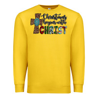 Lemon christmas begins with christ Premium Sweatshirt - AdoDesignShop