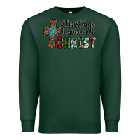 Sports Green christmas begins with christ Premium Sweatshirt - AdoDesignShop