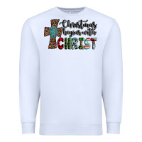 White christmas begins with christ Premium Sweatshirt - AdoDesignShop