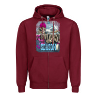 Winter Tis The Season Skeleton Zipper Hoodie | Teevron