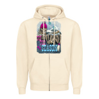 Sandshell Winter tis the season skeleton Zipper Hoodie - FaDigitalArtStudio