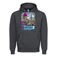 Smoke Winter tis the season skeleton Zipper Hoodie - FaDigitalArtStudio