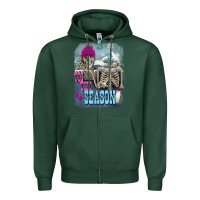 Sports Green Winter tis the season skeleton Zipper Hoodie - FaDigitalArtStudio