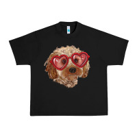 Black toy poodle with love glasses Urban Heavy Tee - RanaPortraitStore